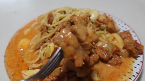 Chicken Cream Sauce Spaghetti