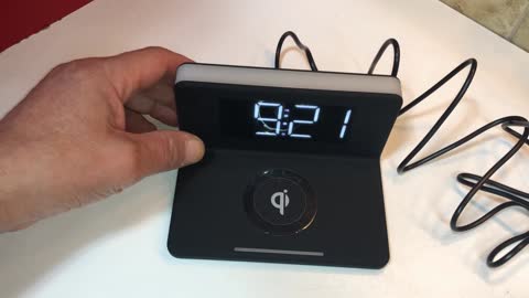 Aluratek Alarm Clock Nightlight Qi Wireless Charging ABQC03F How to instructions Change Clock Hour