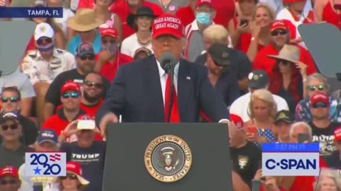 Trump Laughs As Firefighters Spray Crowd And End Up Soaking The Press At Tampa Rally