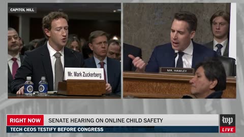 Hawley badgers Zuckerberg online child safety