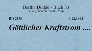 BD 2576 - GÖTTLICHER KRAFTSTROM ....