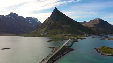 fredvang bridges lofoten- slands is an archipelago in the county