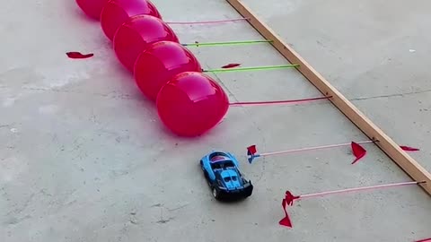 Balloon 🎈 pop with car