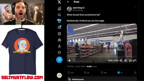 Black Guy Livestreams Setting off Fireworks in a Walmart