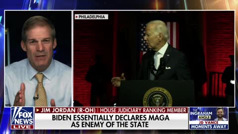 Jim Jordan Rips Biden's Divisive Speech