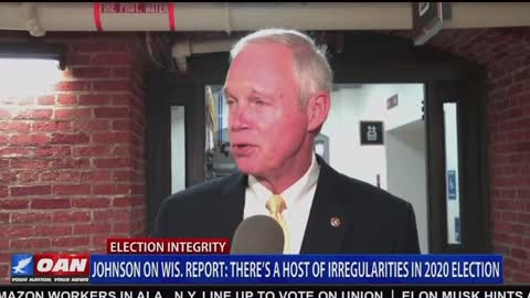 Johnson on the Wisconsin report - there’s a host of irregularities in the 2020 election.