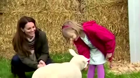 Prince William and Kate drive tractors on farm