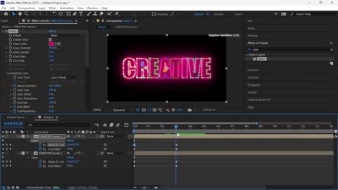 Glowing Neon Text Animations in After Effects