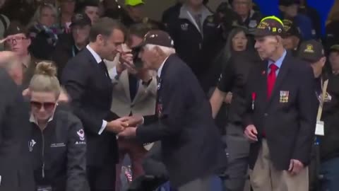 Joe Biden out as French President Macron stays behind to greet veterans