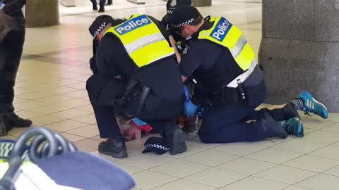 Melbourne Police Knee To The Neck Of Man On The Ground - you know - science.