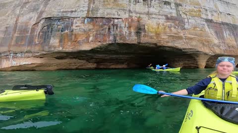 Kayaking at Pictured Rocks