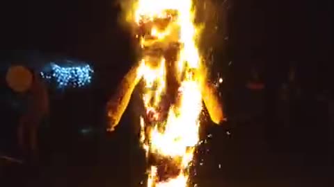 Burning the wicker Man,