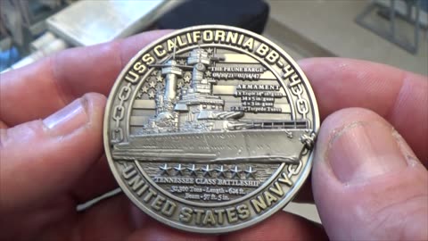 US Navy USS California Battleships Of Pearl Harbor Collectible Coin