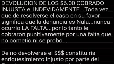 Restitucion de lo Ilegal y Punitivamente Cobrado en CASOS NULOS