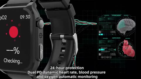 Smart Watch AI Voice Assistant Bluetooth Call Automatic Infrared Blood Oxygen Health ECG+PPG