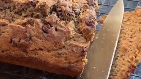 Healthy Banana Bread With Egg And Chocolate Chips Recipe | Food Crystal #Shorts 14