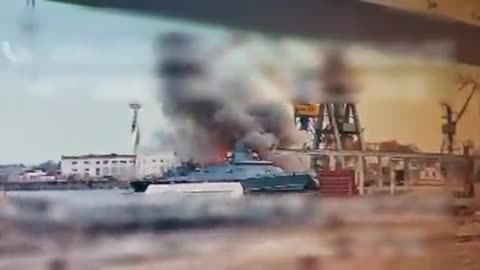 Ukraine releases footage of their cruise missile strike against the Russian Black Sea Fleet “Askold”