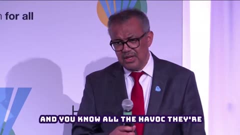 WHOs CPP puppet Tedros Ghebreyesus calling for more agressive push back on people who refuse the Jab