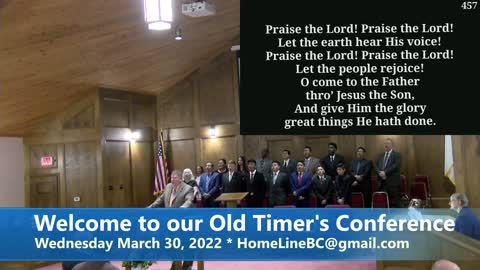 Old Timers Conference Wednesday evening // 3/30/2022