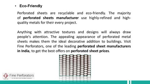 Benefits of Perforated Metal Sheet