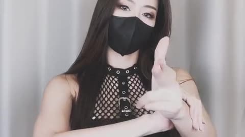 Sexy girl gesture dance and finger dance