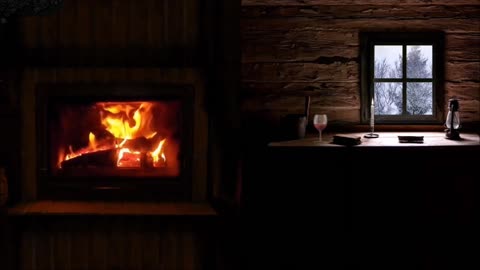 Fire, fireplace. Soothing sounds