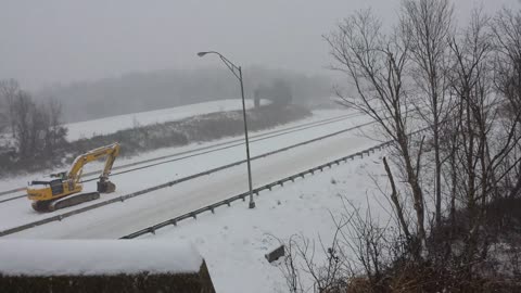 Highway During Snow Extreme Hiking - Out There!