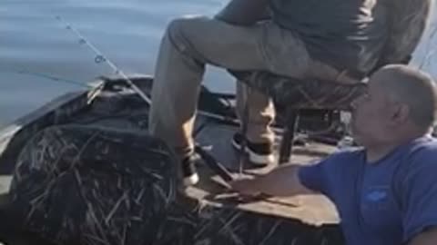 Man Does Not Appreciate Fishing Pole Prank