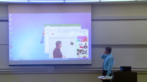 Math Professor Fixes Projector Screen (April Fools Prank)