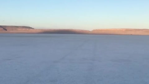 Speeding Across a Dry Lake Bed!