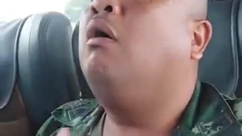 Bus Driver is sleeping