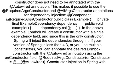 Lombok and Autowired