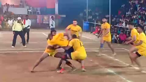 Indian pro Kabbadi game Playing for men