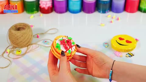 Ice cream slime. DIY sticky slimes