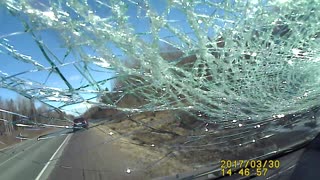 Windshield Shattered While Driving