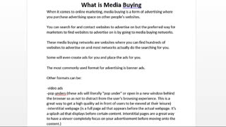 What is Media Buying