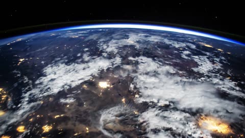 Ocean Glint and Enchanting Night Life of Space and Earth