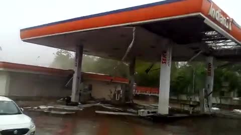 Petrol Pump Devastated by Cyclone Fani