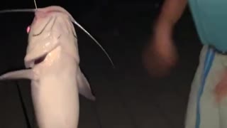Kid Catches a Huge First Catfish!