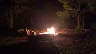 Go pro night lapse around a campfire