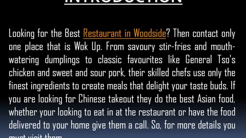 One of the Best Restaurant in Woodside