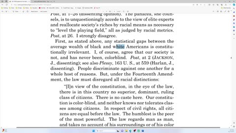 Supreme Court Justice Thomas VS Jackson - Breakdown Overturning of Affirmative Action