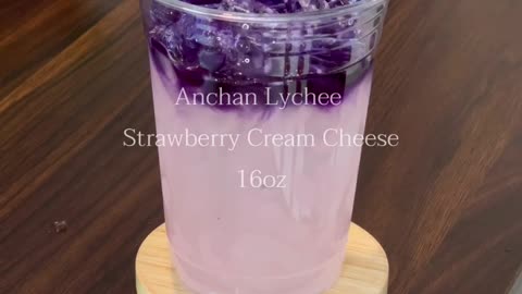 Lychee Strawberry Cream Cheese #creamydrink #cheesedrink #shorts #ackdrink #rumble