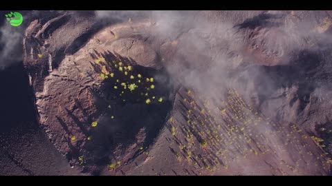 aerial view of volcanic hd