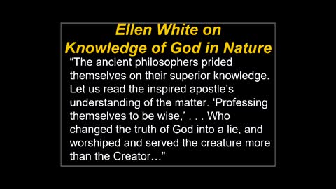 EL CONOCIMIENTO DE DIOS EN LA NATURALEZA - Ponencia de Ed Zinke