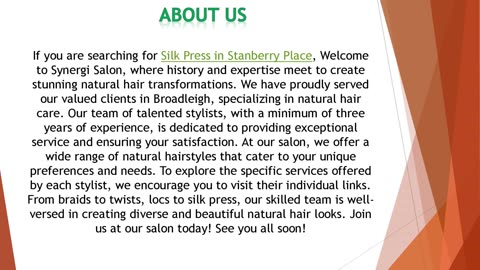 If you are searching for Silk Press in Stanberry Place