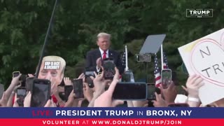 Trump Takes The Stage For Historic Rally In The Bronx