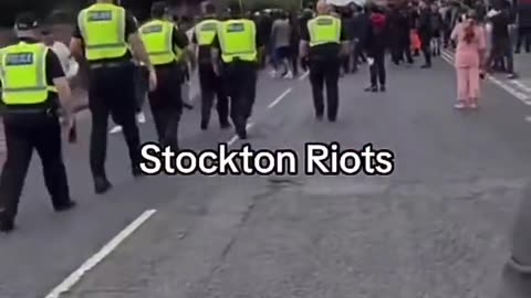 Stockton England Riots are about to kick off