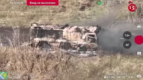 Ukrainian drone destroys Russian Kamaz-63968 Typhoon-K armored vehicle worth $1m