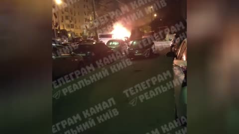 🇺🇦Another Ukrainian military vehicle was burned in Kiev